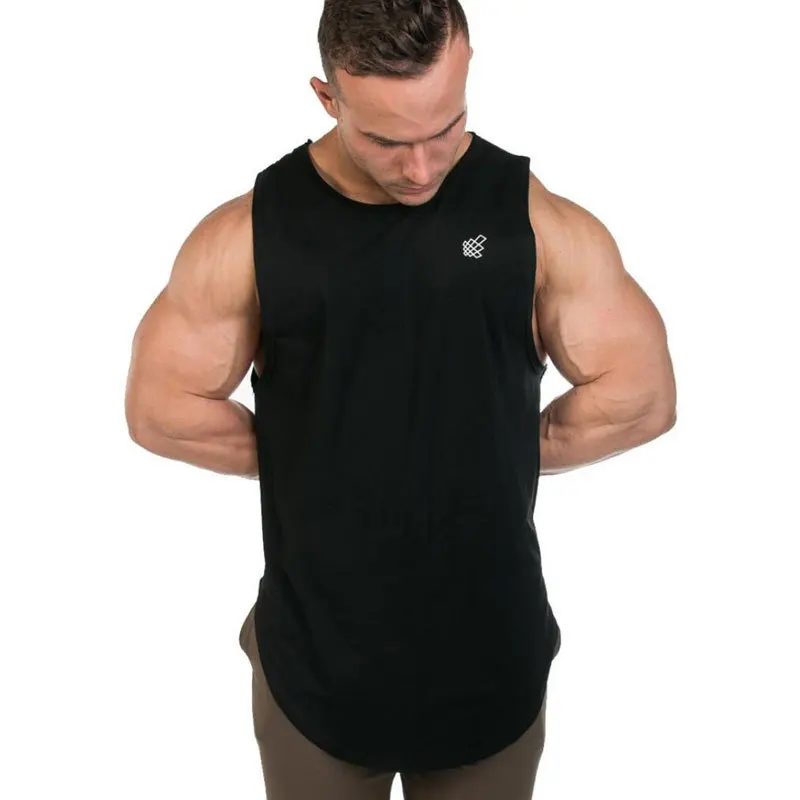 

MLCRIYG New 2019 Brand Bodybuilding Stringer Tank Tops Men Fitness Singlets Gyms Clothing Mens Sleeveless Shirt Vest