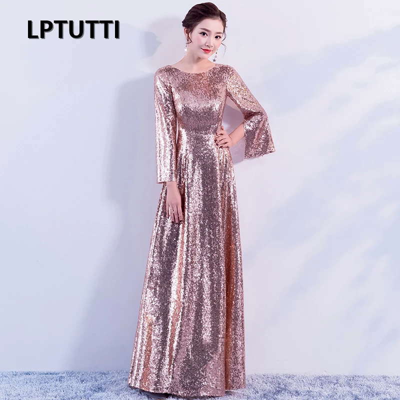

LPTUTTI Sequin Plus Size New For Women Elegant Date Ceremony Party Prom Gown Formal Gala Luxury Long Evening Dresses 13