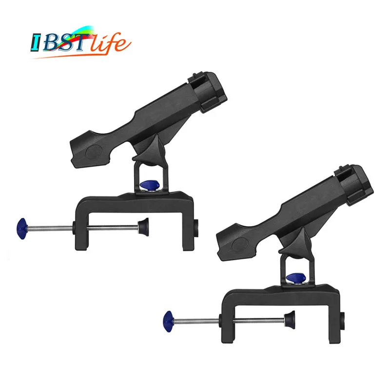 

2PCS 360 degree adjustable Fishing Rod rack Holders clamp on Removable Kayak Boat Support Pole stand Bracket