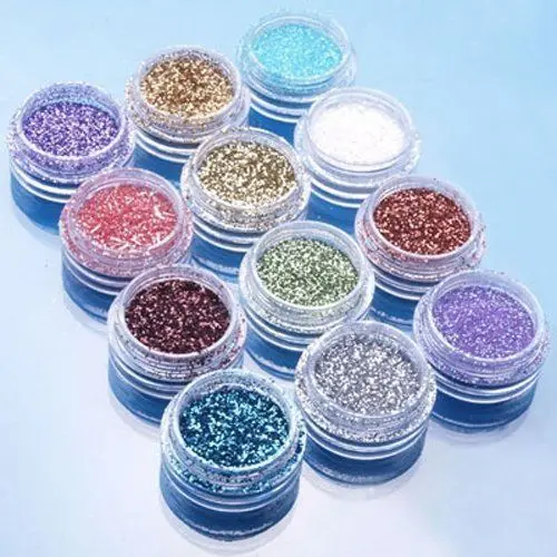 12 Pcs Nail Art Decor Glitter Dust Powder Set DIY Acrylic UV Gel Tips
