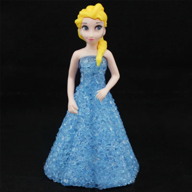 Dolles Игрушки для девочек Анна Эльза игрушки Dolles Снежная королева 7 светодиодный ночник меняющий цвет светильник подарок для девочек - Цвет: blue