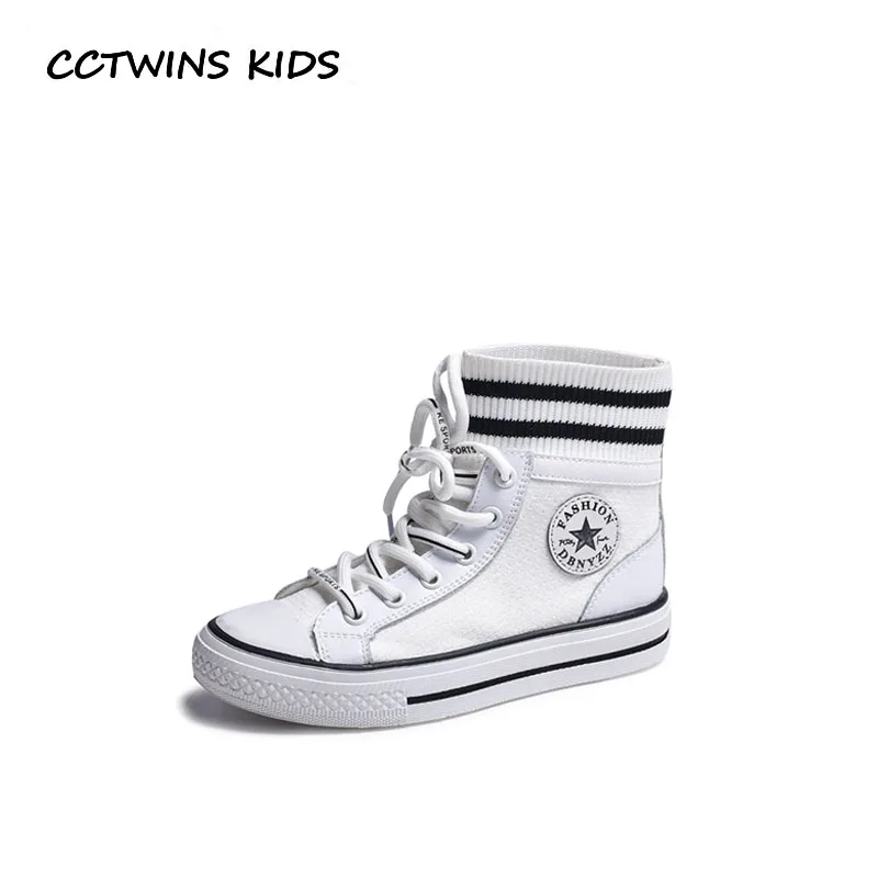 

CCTWINS KIDS 2018 Winter Girl Fashion Canvas Shoe Children High Top Sneaker Baby Boy Warm Casual Trainer Black FH2362
