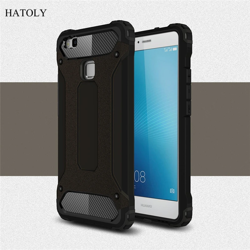 

Case For Huawei P9 Lite Cover Anti-knock Silicon + TPU Double Layer Coque For Huawei Ascend P9 Lite Cover Mobile Phone Funda [ <