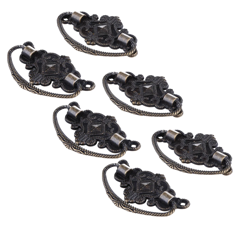 

6pcs Vintage Cabinet Knobs and Handles for Furniture Handle Cupboard Handles Pull Knobs Furniture Drawer Handles 7.3cm