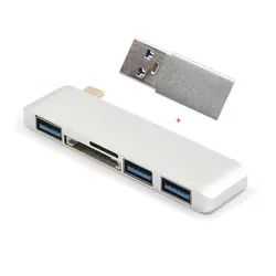 1 компл. USB + Тип C USB Hub SD Card Reader для Chromebook MacBook lenovo acer hp Новый