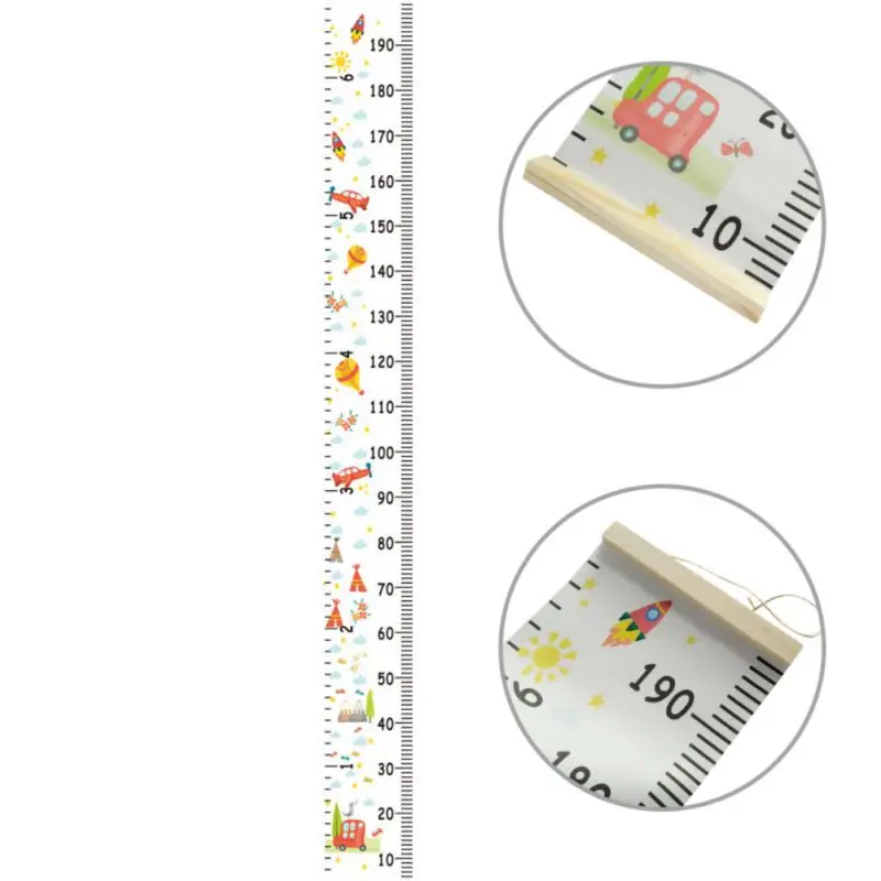 Детская линейка роста подвесная диаграмма роста высоты с деревянной рамой холст ткань для детей высота запись украшения
