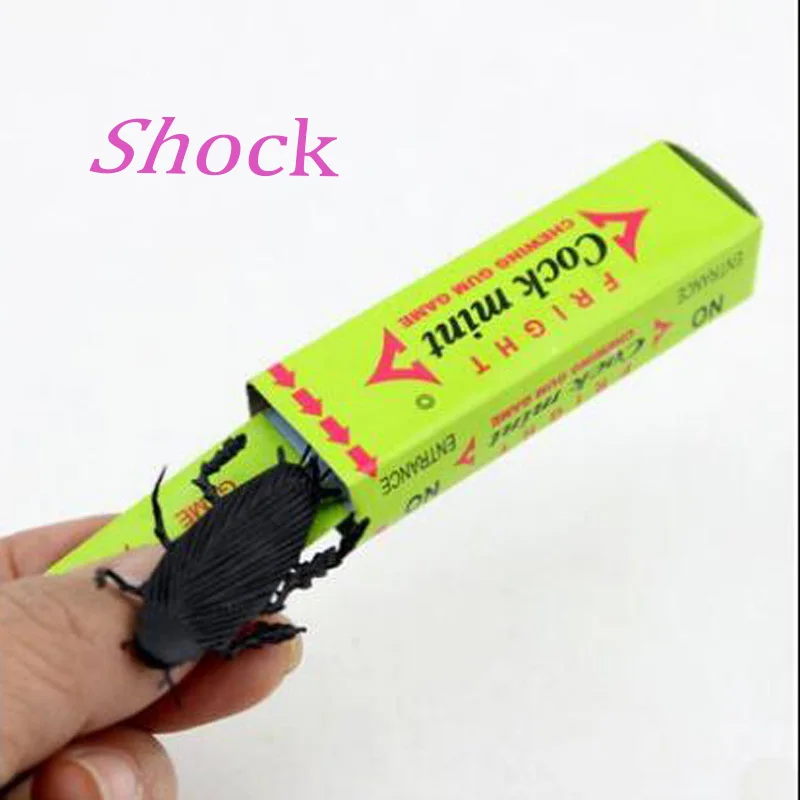 2pcs Joke Chewing Gum Shocking Toy Gadget Prank Trick Gag Ts Funny Shock Plastick Cockroach 