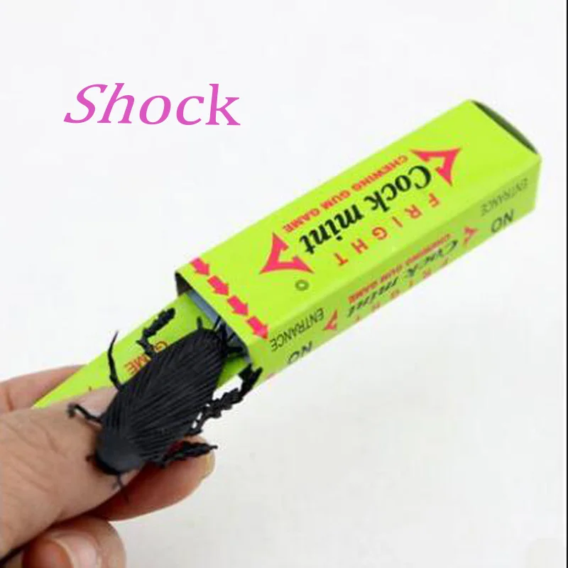

2Pcs Joke Chewing Gum Shocking Toy Gadget Prank Trick Gag Gifts Funny Shock Plastick Cockroach Chewing Gum Farce Blague