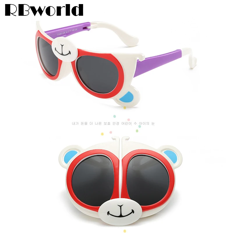 2016 Fashion Flexible Girls Sunglasses Kids Bendable Brand Designer Cute Glasses Children Boys UV400 Small Glasses