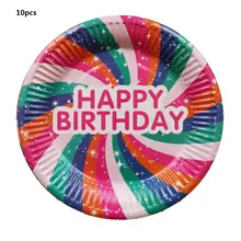 Портативный одноразовый круглой формы бумажный торт тарелка Кондитерские день рождения блюдо