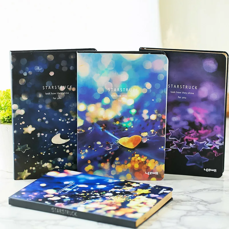 LENWA Star Notebook Creative Stationery South Korean Thickened Hard Surface Notebook 1PCS