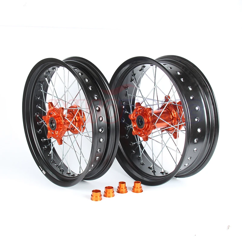 Supermotard колеса 3 5/5 0*17 &quotдля KTM SXF EXC R SX 300 450 125 250 350 530 2003 2017 2008 2007 оранжевая ступица