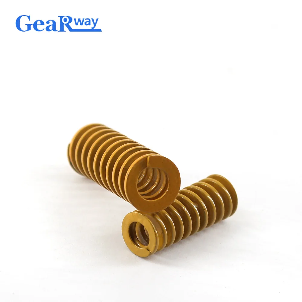 Gearway 4 шт. желтая компрессионная пружина TF12x20/12x2 5/12x5 0/12x55 мм 58% коэффициент сжатия