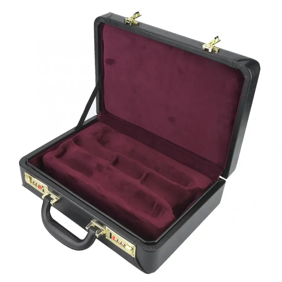 

Lightweight Anti-shock Portable Padded Clarinet Storage Case Box Black Brass Instruments Accessories