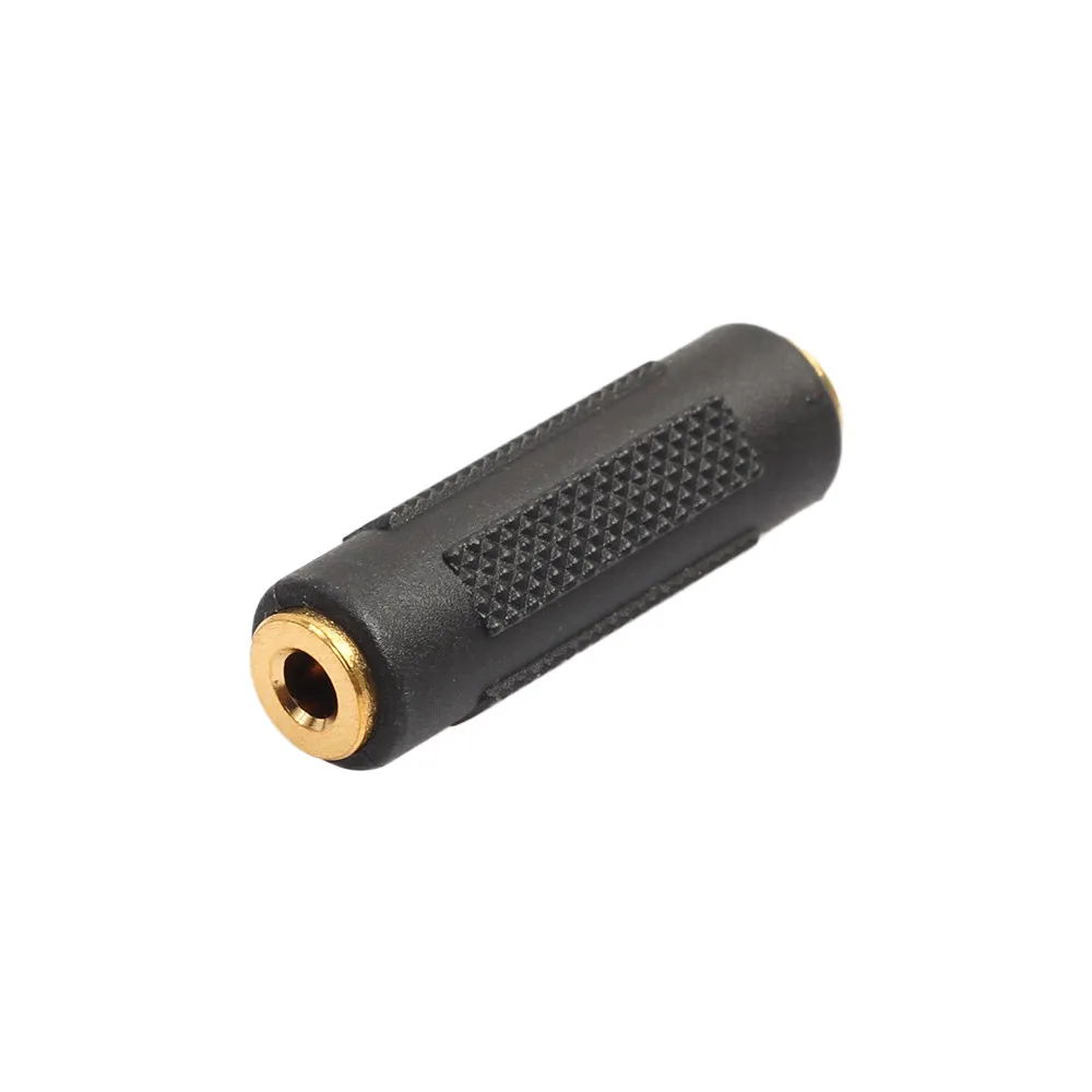 

2 Pcs 3.5mm Stereo Audio Gold Plated Female To Female Jack Coupler Adapter Black Adapter Drop Shipping l1113#2