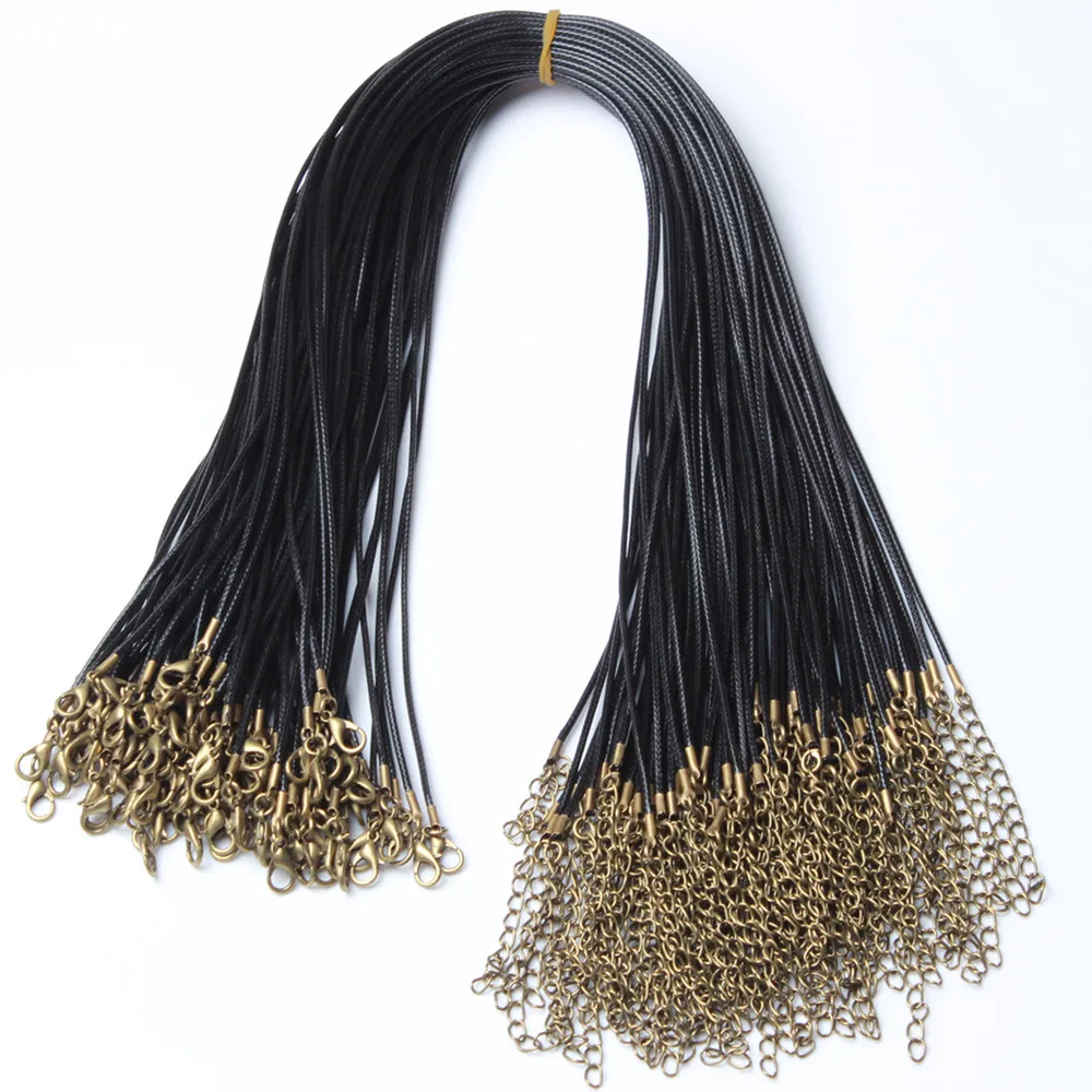 

100pcs/lot Ancient Bronz Necklace Cord with Clasp. Includes 10 Different Colors for Bracelet, and DIY Jewelry Making