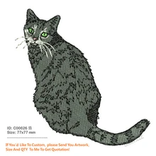 Кот патч, вышитые патчи продвижение железа на одежду Parch экологически чистые 3D аппликация на заказ вышивать
