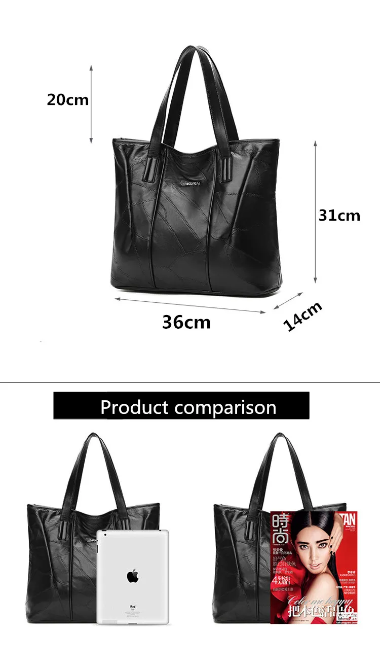 Sheepskin Stitching Handbag Handbag For Women Shopper Tote Luxury Designer sac a main High Quality Vintage Fashion Shoulder Bag