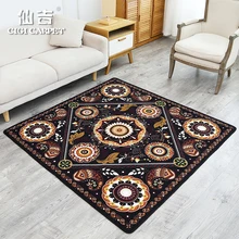 Cigi классический китайский Стиль Площадь дома Ковры Гостиная исследование Ковры плюс Размеры пол Коврики Кухня балкон Нескользящие Коврики 110*110