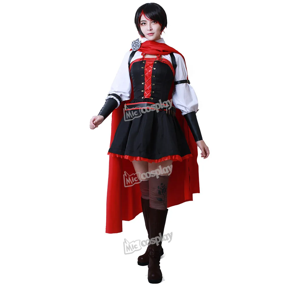 Женский костюм Руби Роза маскарадный из аниме платье накидка|ruby rose cosplay|cosplay