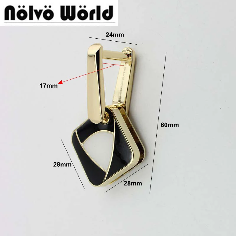 

20pcs bag handle Connector on both sides of the screw bag D rings connector hanger bags handle buckle hardware accessories