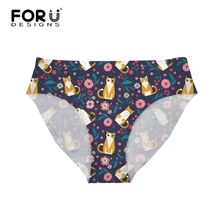 FORUDESIGNS/бразильские Плавки бикини, стринги, купальник Kawaii с рисунком кота, бразильские плавки, женские плавки, сексуальный купальник