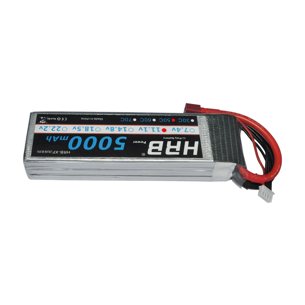 HRB يبو بطارية 3 S 11.1 V 5000 mAh 50C XT60 T عمداء EC5 XT90 TRX Bateria RC أجزاء ل HSP طائرة حفارات سيارات سباق 1/10 قارب