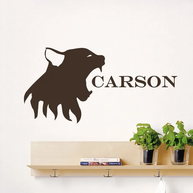 wall decals personalized names leopard predator cat boy nursery