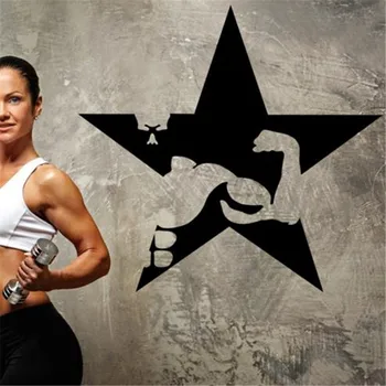 

Gym Sticker Star Fitness Decal Body-building Posters Vinyl Wall Decals Pegatina Quadro Parede Decor Mural Gym Sticker