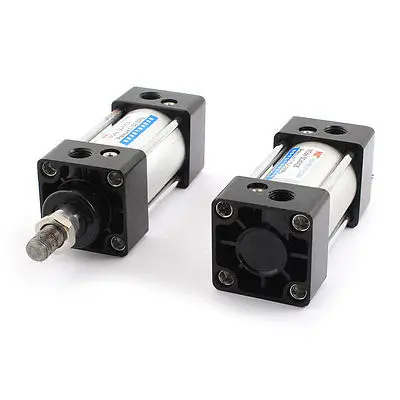 

2Pcs SC32x100 32mm Bore 100mm Stroke Screwed Piston Rod Dual Action Air Cylinder