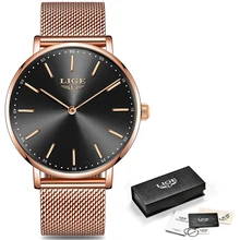 LIGE Mens Watches Top Brand Luxury Casual Sport Watch Men Fashion Ultra-Thin Quartz Watch Man All steel Waterproof Clock Relogio
