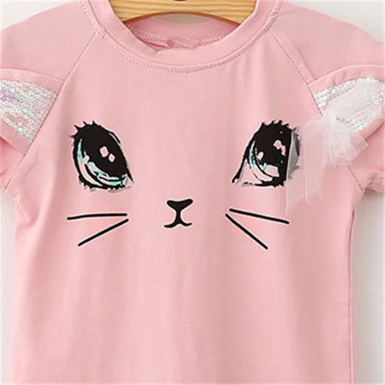 Terno das Crianças para as Meninas Meninas de Verão T shirt de Manga Conjunto de Roupas Saias Moda Curta 2 Pcs Crianças 2018 Crianças Casuais Roupas 11 Terno das crianças para As Meninas Meninas