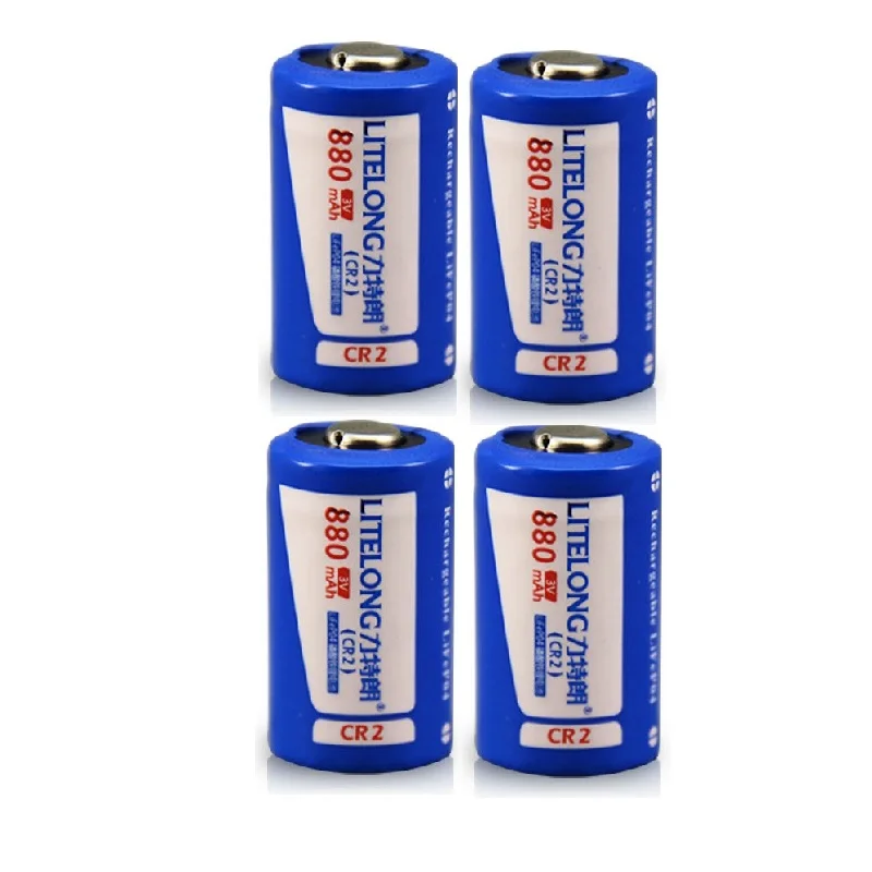 

4pcs/lot High power 880mah Cr2 3V LiFePO4 rechargeable lithium battery rangefinder camera battery