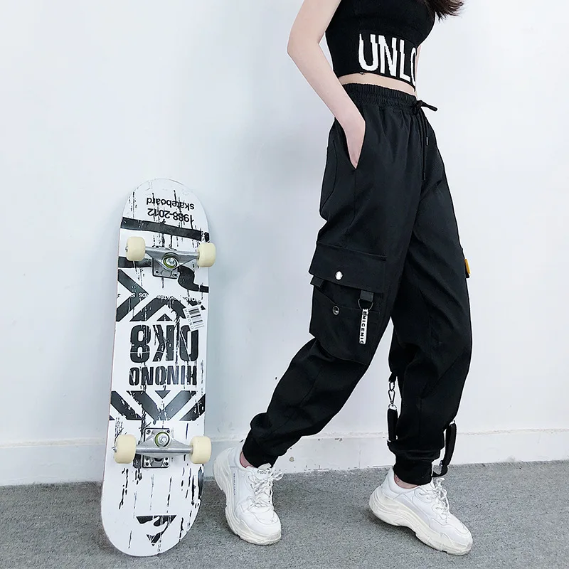 pants women trousers women plus size pants Big pocket overalls women loose beam foot harem pants black pants female streetwear pants women trousers women plus size pants Big pocket overalls women loose beam foot harem pants black pants female streetwear