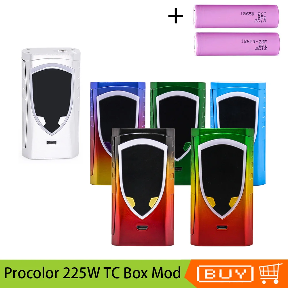 Оригинал Veeape Pro цвет 225 Вт TC коробка Mod разноцветные электронные сигареты Vape