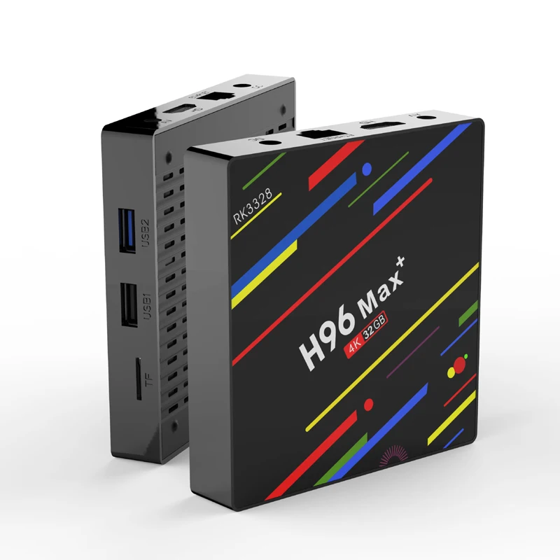 Android 9.0 TV Box with Google Voice Control 4GB 32GB RK3328 Quad Core Wifi Mini PC 4K Smart Media Player H96 Max+ Set Top Box
