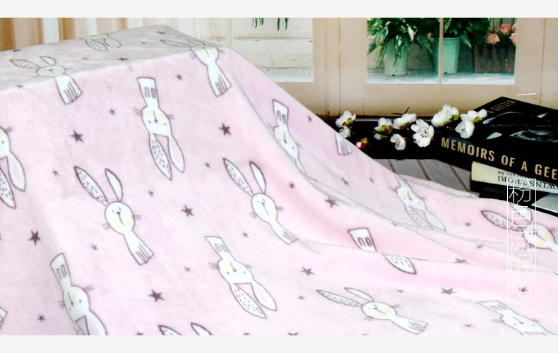 Фланелевая Коралловая флисовая Двусторонняя плюшевая ткань с принтом, зимняя плотная детская пижама, постельное белье, 100 см* 185 см/165 см