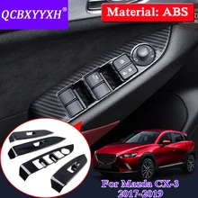 QCBXYYXH ABS автомобильные Блестки для Mazda CX-3- автомобильный Стайлинг интерьера двери окна лифт переключатель панель крышка внутренние аксессуары
