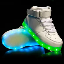 Eur25-37//USB De Charge Panier Led Enfants Shoes Avec La Lumière Up Enfants Occasionnels Garçons et Filles Baskets Lumineuses Chaussures Rougeoyante enfant