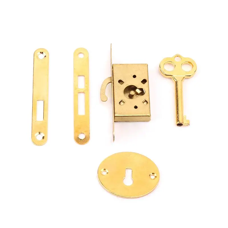 Vintage Drawer Lock With Key Antique Small Box Cabinet Door Locks Furniture Fittings Vintage Drawer Lock With Key Antique Small Box Cabinet Door Locks Furniture Fittings