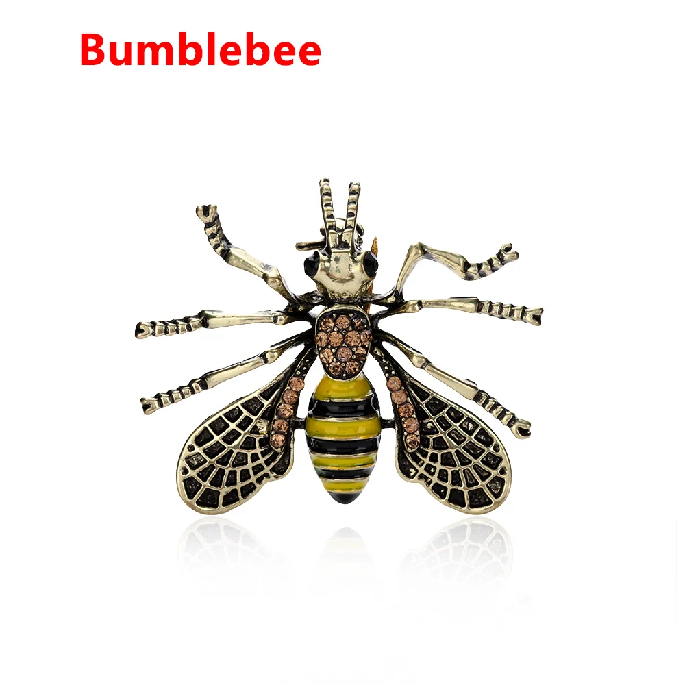 1 шт., стиль, винтажные броши в виде пчел, унисекс, насекомое, металлическая брошь, булавка для женщин и мужчин, ювелирное изделие, маленький Шмель, значки, модное ювелирное изделие - Окраска металла: Bumblebee