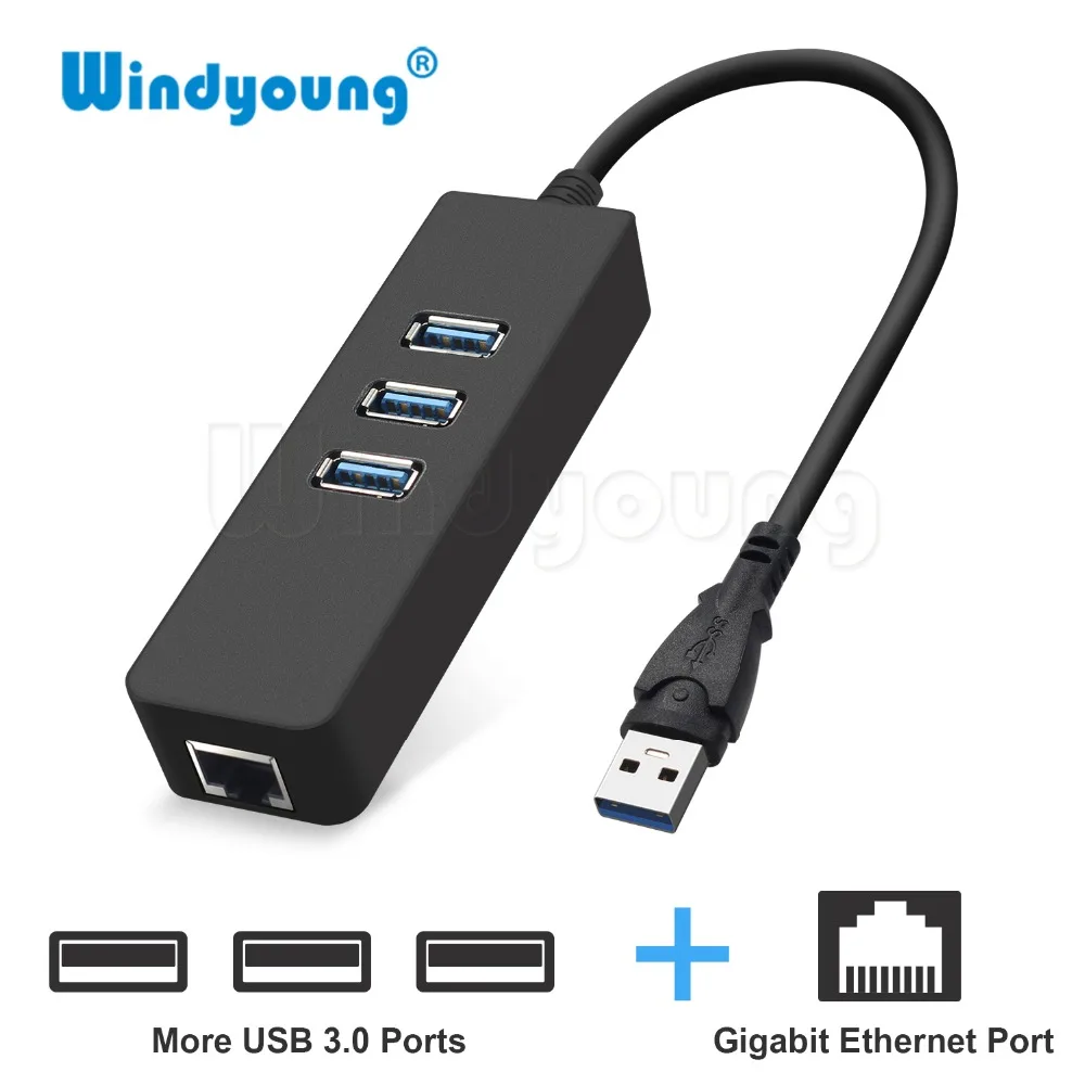 USB 3 0 Ethernet адаптер с портами концентратор rj45 Gigabit Lan 10/100/1000 Мбит/с сетевая карта для