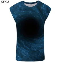 KYKU Galaxy Space Tank Топ для мужчин Vortex s Бодибилдинг Черная майка Nebula Stringer Harajuku Singlet мужская майка