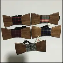 Креативный модный стиль Мужской деревянный галстук для смокинга Коктейльные Вечерние магнитные рождественские подарки