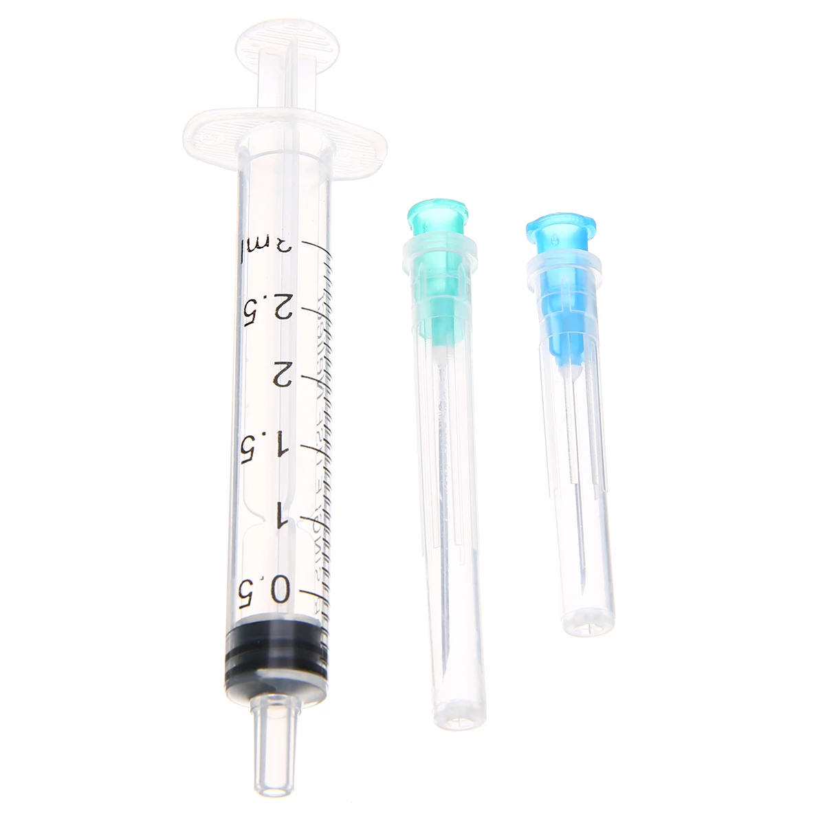 10pcs 3ml Syringe injector + 10pcs Green 21G Drawing Tip Needles + 10pcs Blue 23G Injection Needles