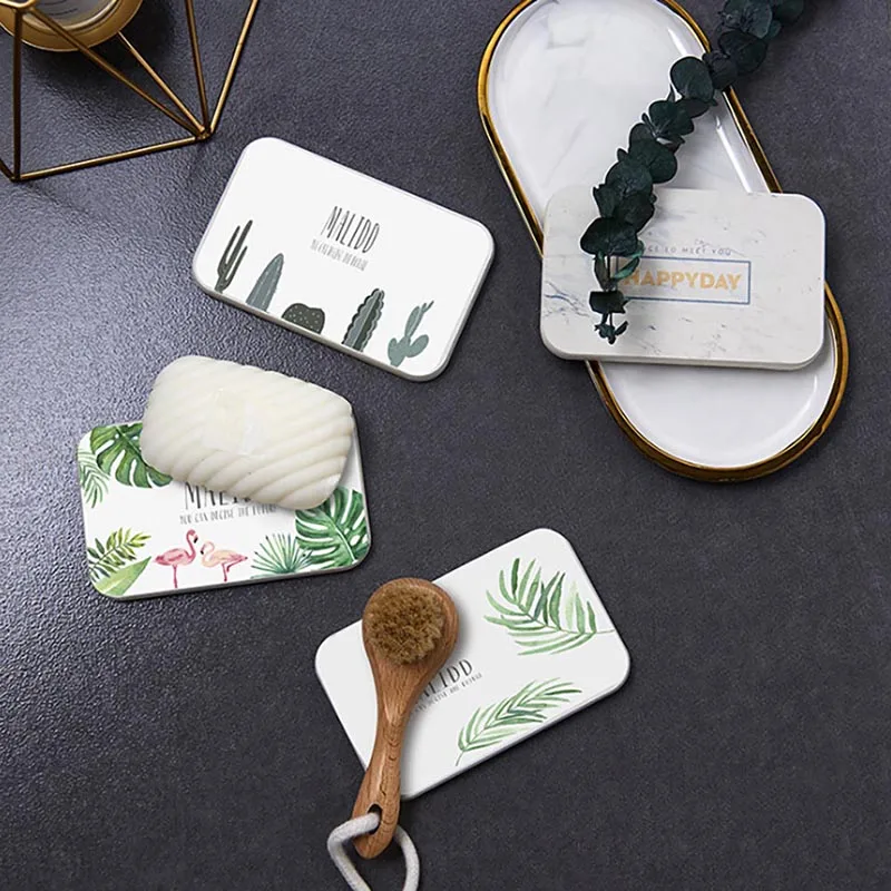 

Cute Tree Pattern Mat Non-slip Quick-drying Diatom Mud Soap Mat Garden Kitchen Dining Table Decoration