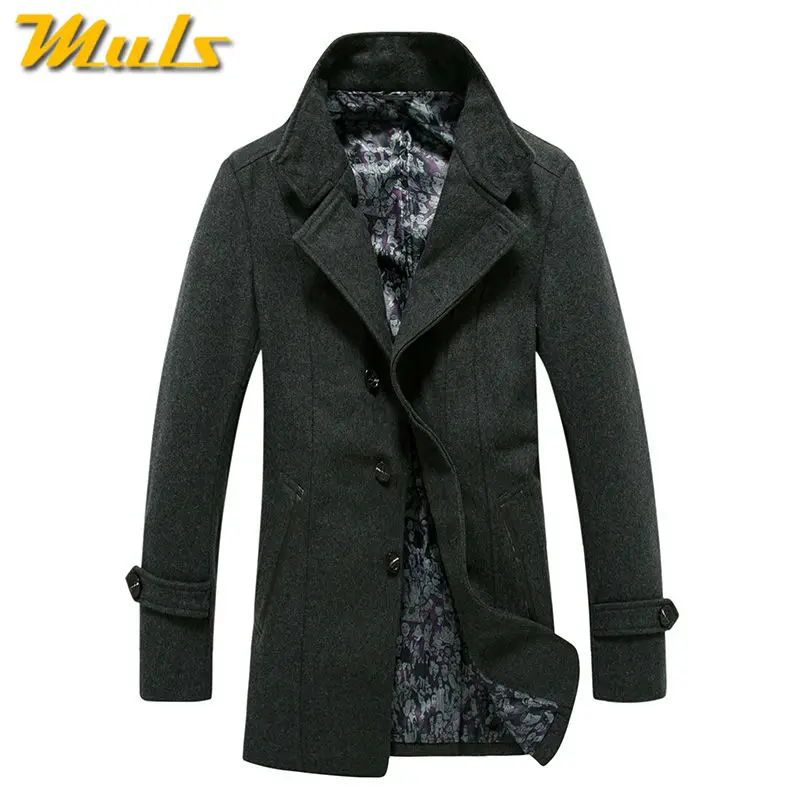 Wool coat male winter long jaqueta masculina Brand clothing high