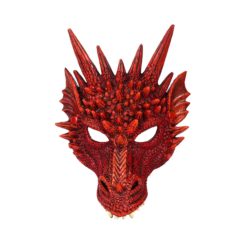 

Mardi Gras 3D PU Foamed Animal Loong Chinese Dragon Halloween Carnival Party Christmas Costume Cosplay Mask For Men Women