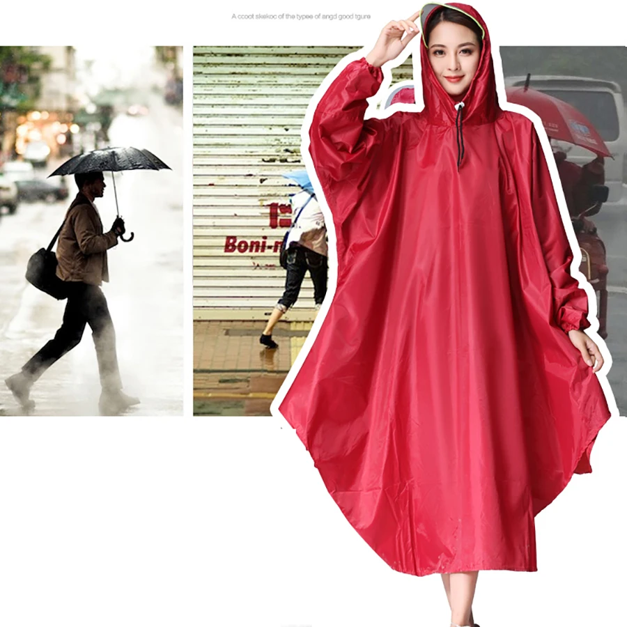 

Long Rainproof Jacket Poncho Women Hooded Raincoat PVC Cover Rain Coat Hat Suit Cape Gear Poncho Feminino Deszcz Raincoat 5R188