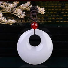 Натуральный нефритовый подвесной кольцо Пряжка кварцит нефрит тон мужчин и женщин